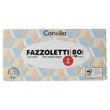 Consilia Fazzoletti di Carta 4 Veli 90 pezzi