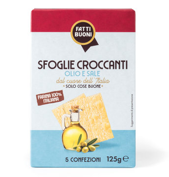 Sfoglie croccanti olio e sale Fatti Buoni 125g