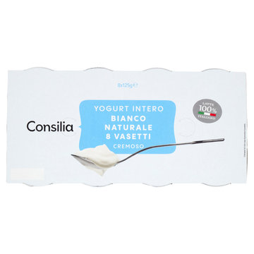 Consilia Yogurt Intero Bianco Naturale 8x125 g