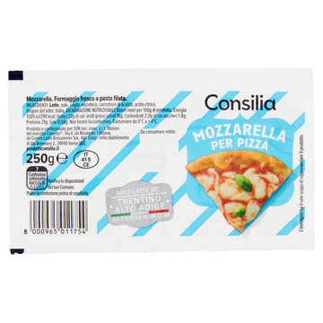 Consilia Saper Scegliere Mozzarella per Pizza 250 g