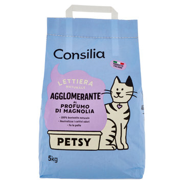 Consilia Petsy Gatto Lettiera Agglomerante al Profumo di Magnolia 5 kg
