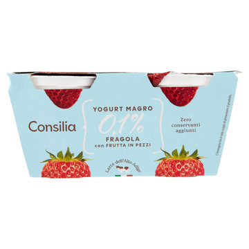 Consilia Yogurt Magro 0,1% Fragola 2x125 g