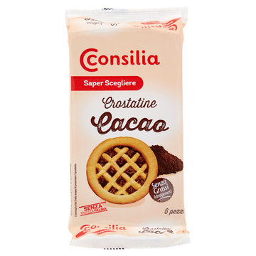 Consilia Crostatine con Crema alle Nocciole e Cacao 6x40 g
