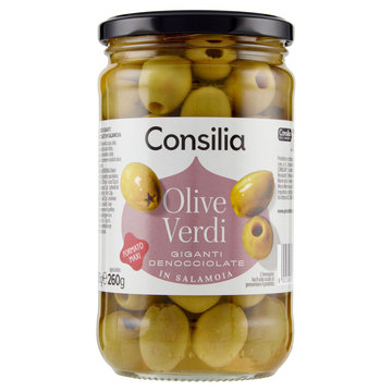 Consilia Olive Verdi Giganti Denocciolate in Salamoia 535 g