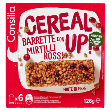Consilia Barrette di Cereali con Mirtilli Rossi 6x21 g