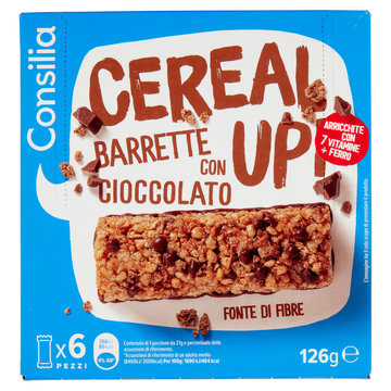 Consilia Barrette di Cereali con Cioccolato al Latte 6x21 g
